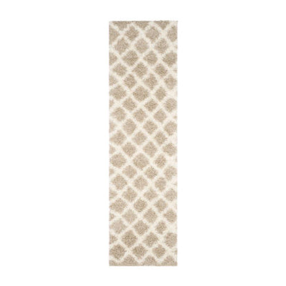 Safavieh Dallas Shag Collection Cara Geometric Runner Rug