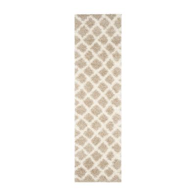 Safavieh Dallas Shag Collection Cara Geometric Runner Rug