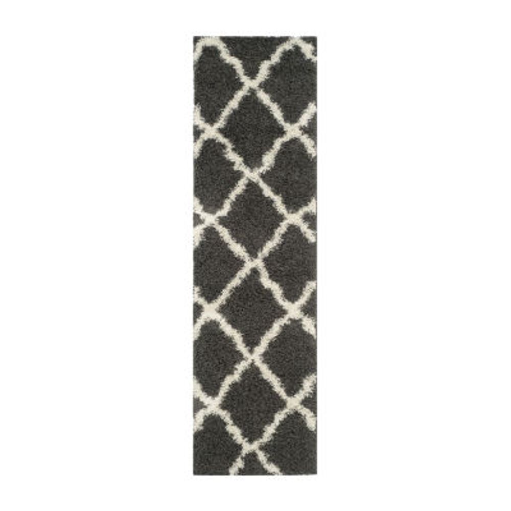 Safavieh Dallas Shag Collection Caris Geometric Runner Rug