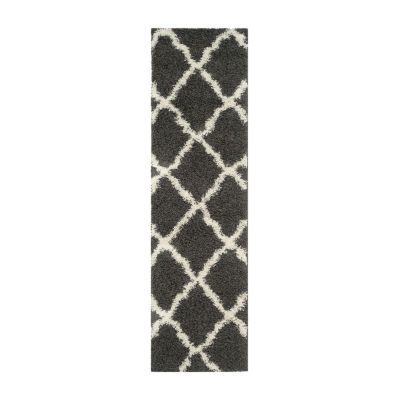 Safavieh Dallas Shag Collection Caris Geometric Runner Rug