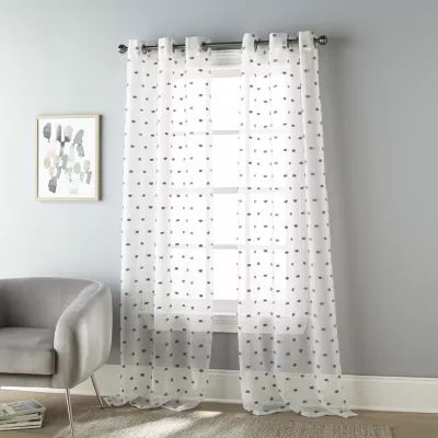Stratford Park Celyn Grommet Top Sheer Set of 2 Curtain Panel