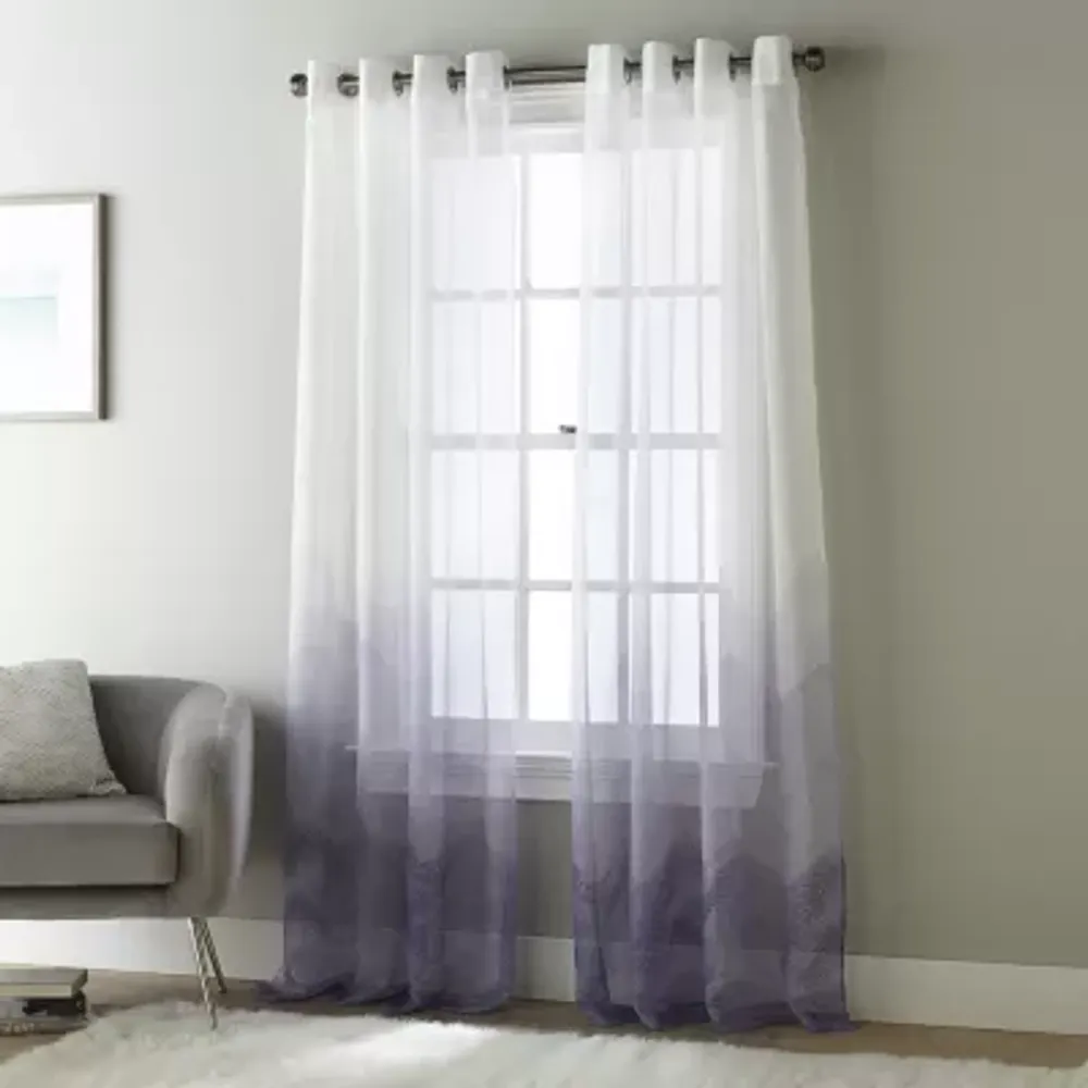 Stratford Park Shelby Grommet Top Sheer Single Curtain Panel