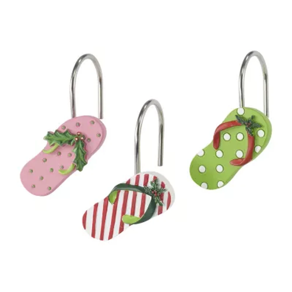 Avanti Flamingo Jingle Shower Curtain Hooks