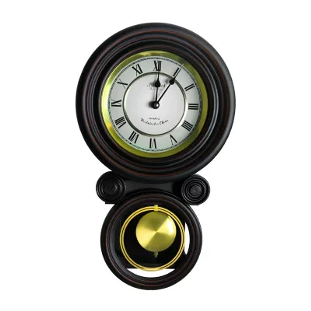 Bedford Clock Collection 17.5" Contemporary Round Wall Clock