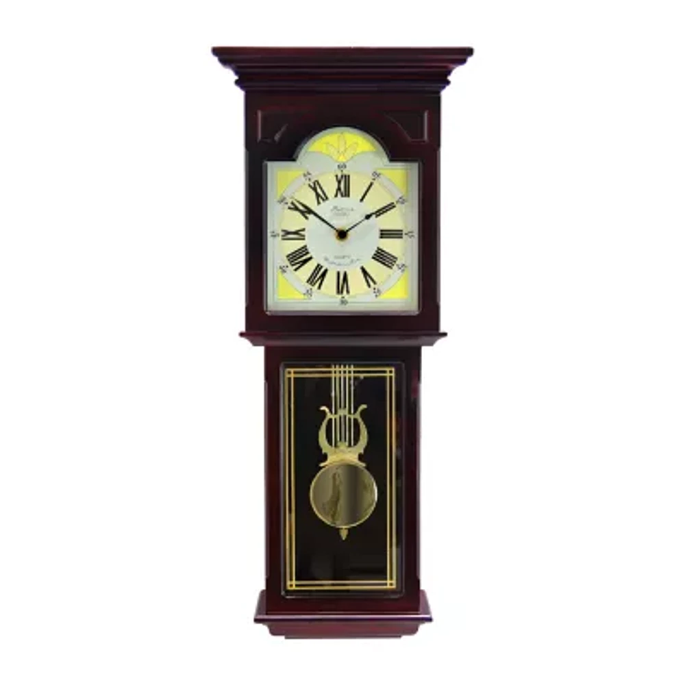 Bedford Clock Collection Redwood Oak Finish Wall Clock