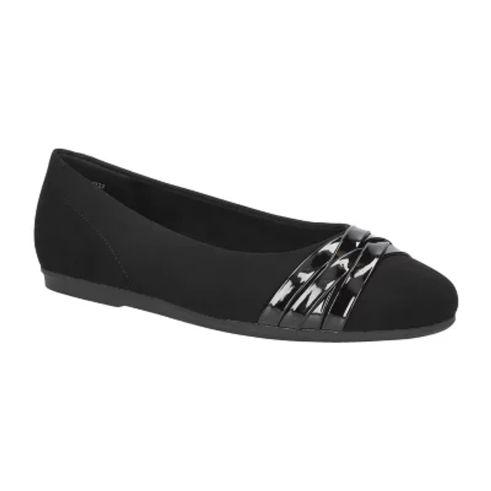 Easy Street Kylie Womens Round Closed Toe Ballet Flats