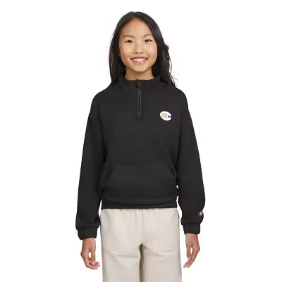 Champion Big Kid Girls Mock Neck Long Sleeve Active Quarter-Zip Pullover