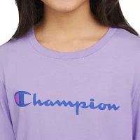 Champion Big Kid Girls Crew Neck Long Sleeve T-Shirt