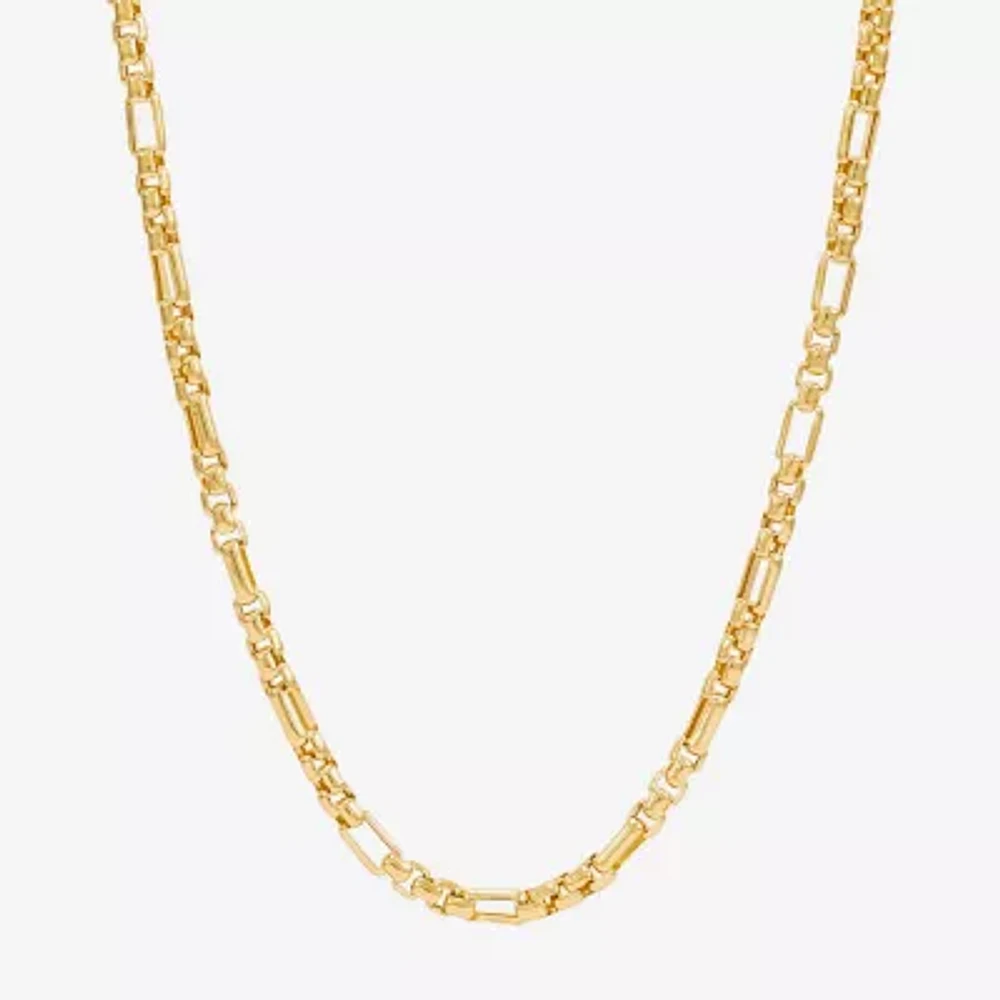 Womens 14K Gold 22 Inch Link Chain Necklace