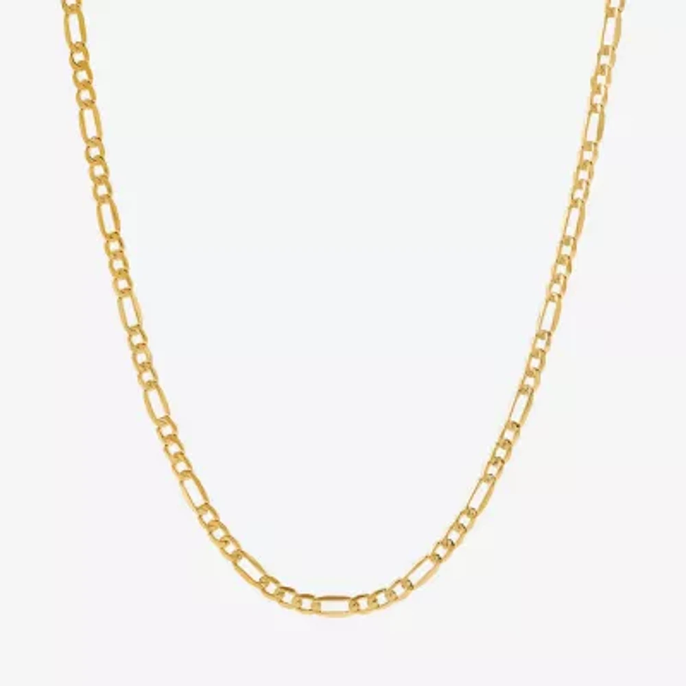 Made in Italy Unisex Adult 14K Gold 18 Inch Figaro Chain Necklace