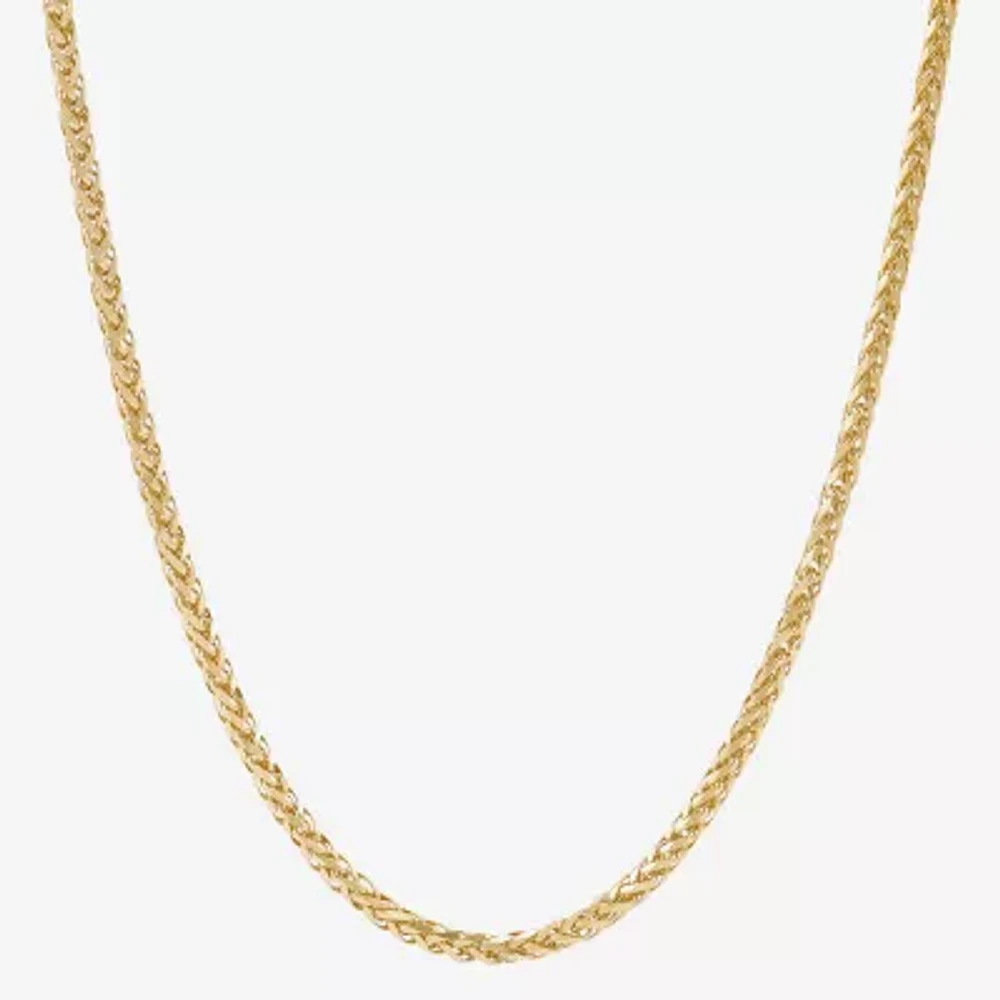 Unisex Adult 14K Gold 20 Inch Wheat Chain Necklace