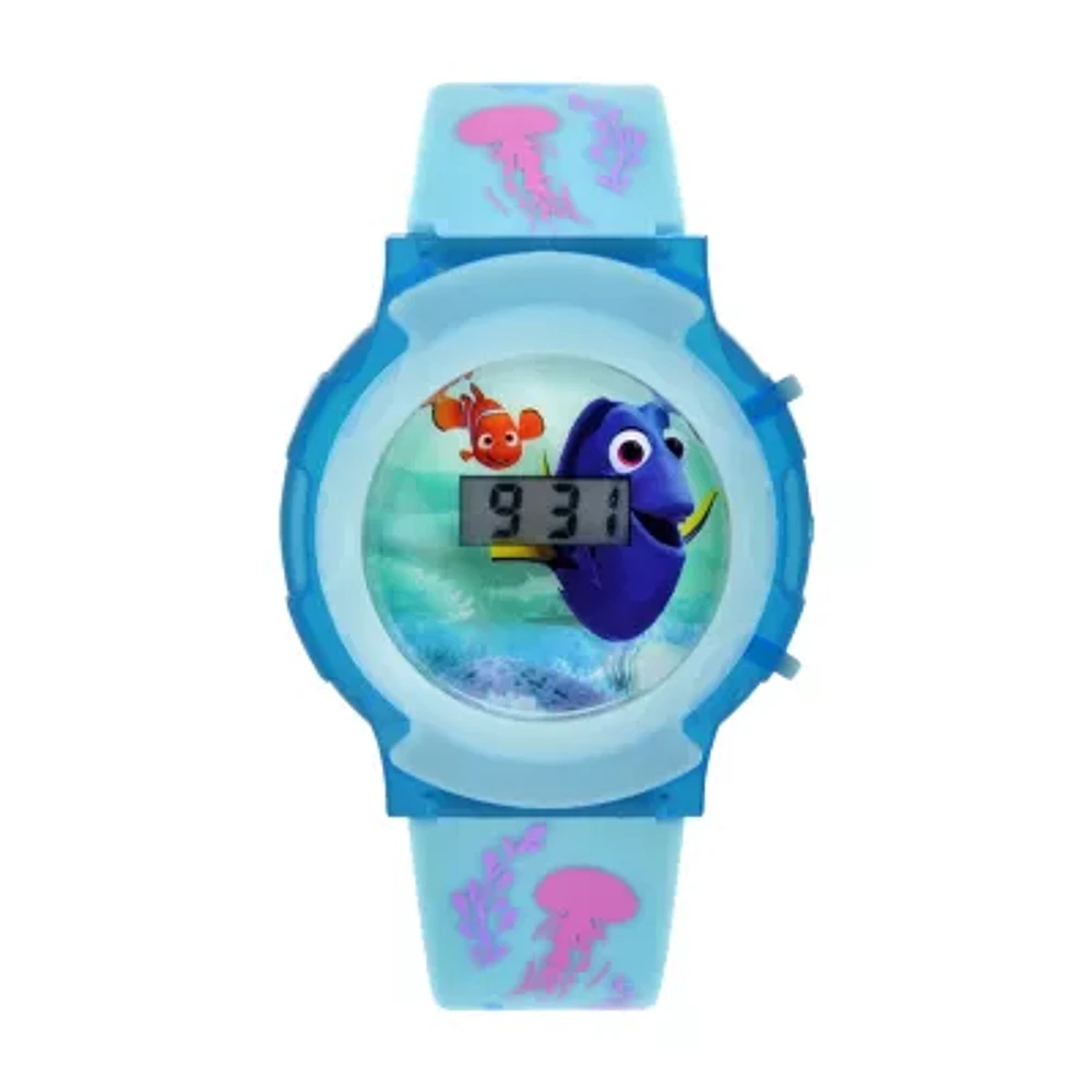 Disney Finding Dory Finding Nemo Marvel Girls Digital Blue Strap Watch Fdo3054jc