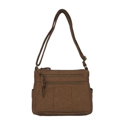 Bueno of California Medium Double Zip Crossbody Bag