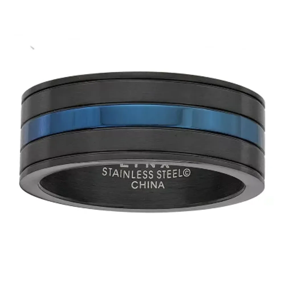 "Thin Blue Line" Mens 9M Stainless Steel Band