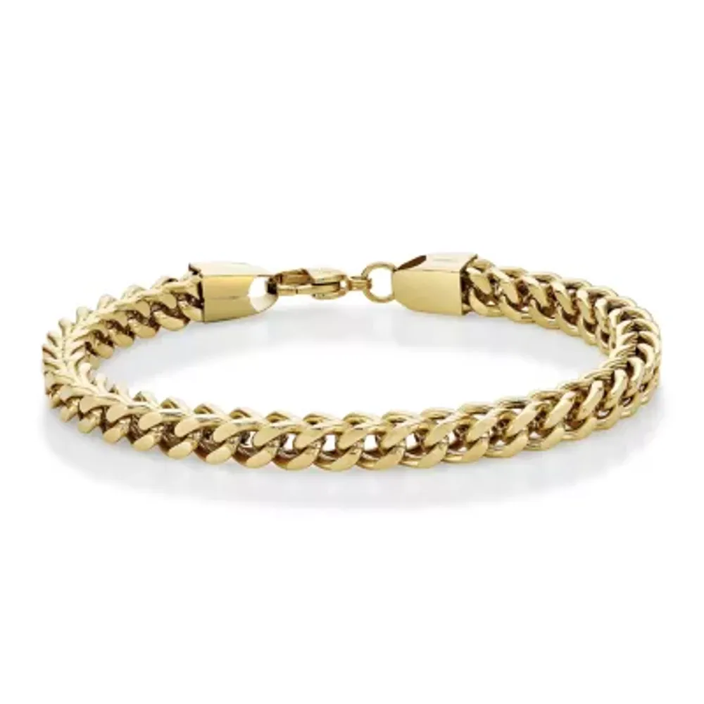 Mens Sterling Silver 9 1/2 Inch Solid Wheat Chain Bracelet