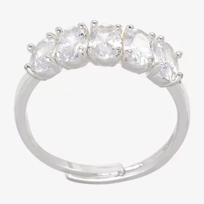 Sparkle Allure Birthstone Womens 2MM Red Cubic Zirconia Pure Silver Over Brass Band