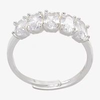 Sparkle Allure Birthstone Womens 2MM Red Cubic Zirconia Pure Silver Over Brass Band