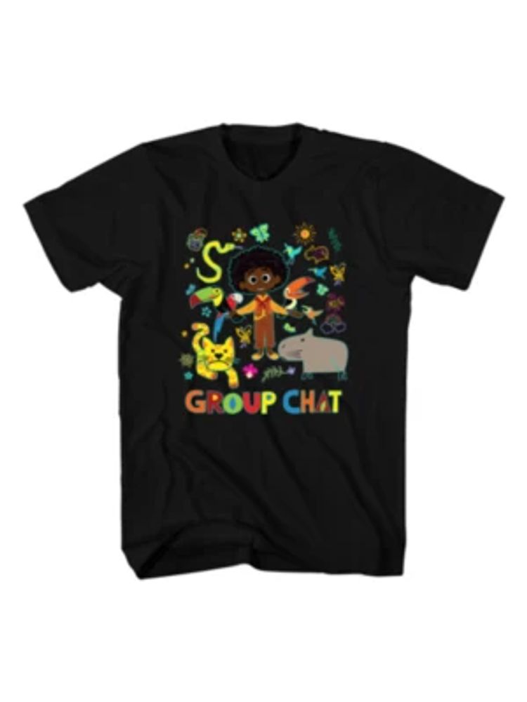 Disney Collection Little & Big Kid Boys Crew Neck Short Sleeve Regular Fit Encanto Graphic T-Shirt