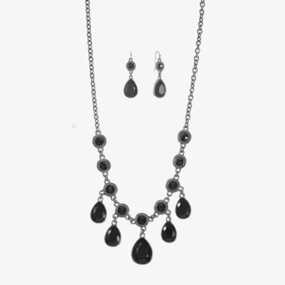 Mixit Womens Black 2-pc. Jewelry Set