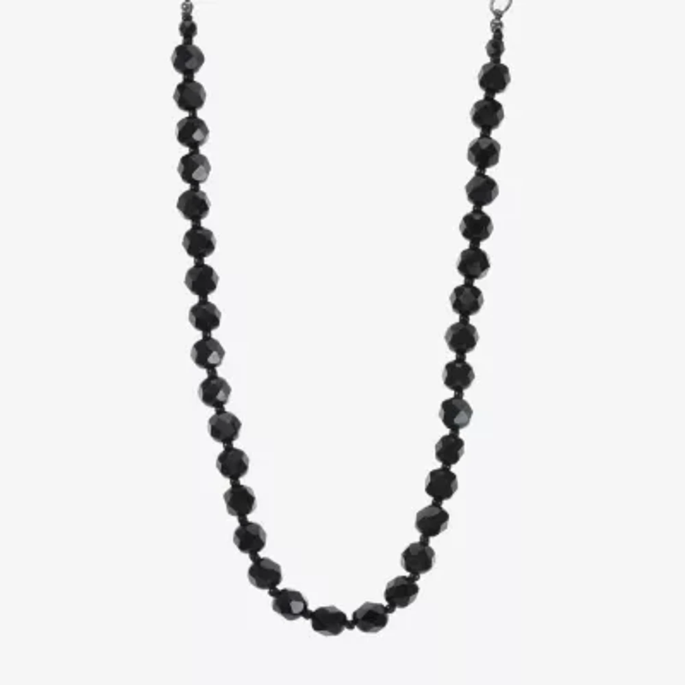 Mixit Womens Black 17 Inch Collar Necklace