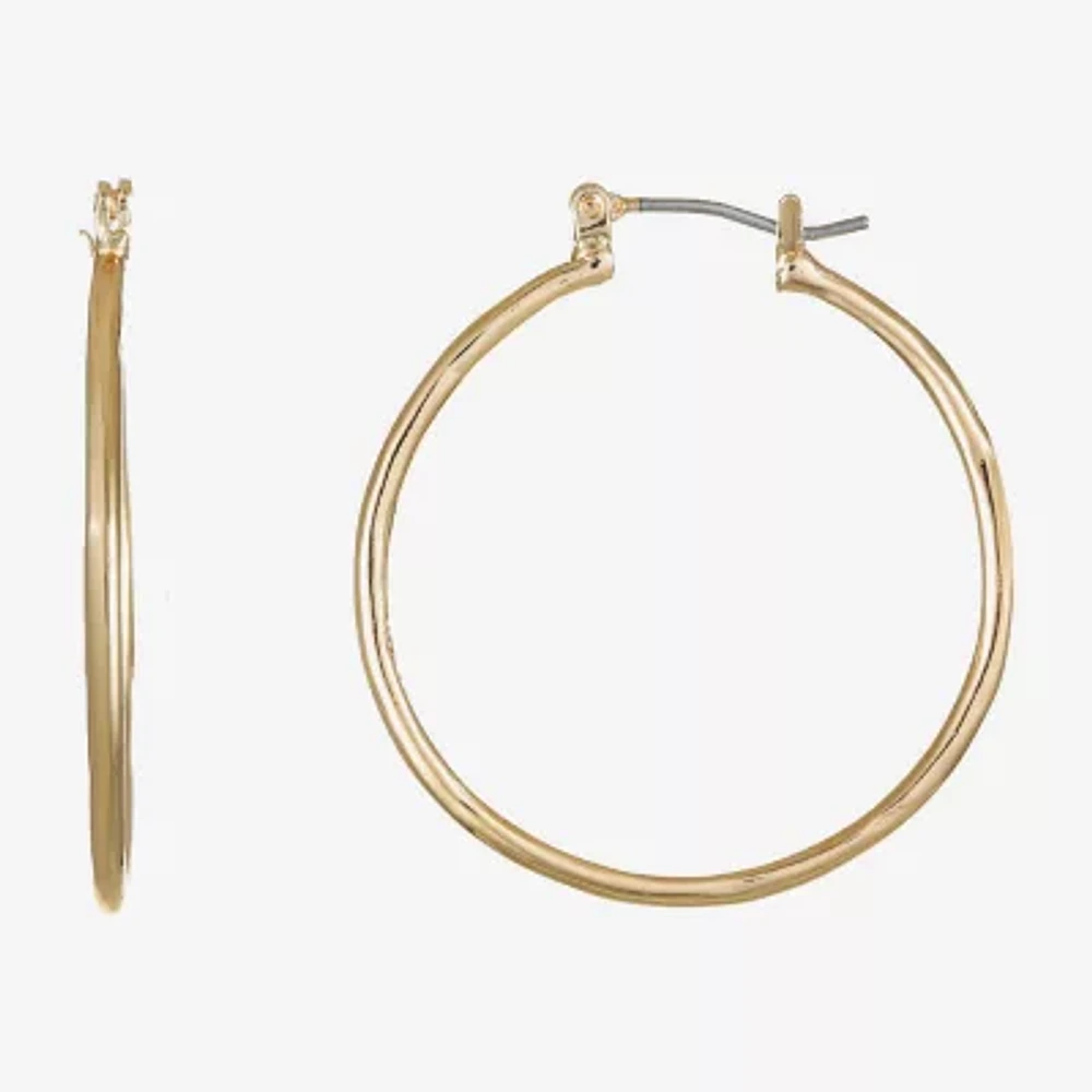 Liz Claiborne Womens 31mm Hypoallergenic Hoop Earrings