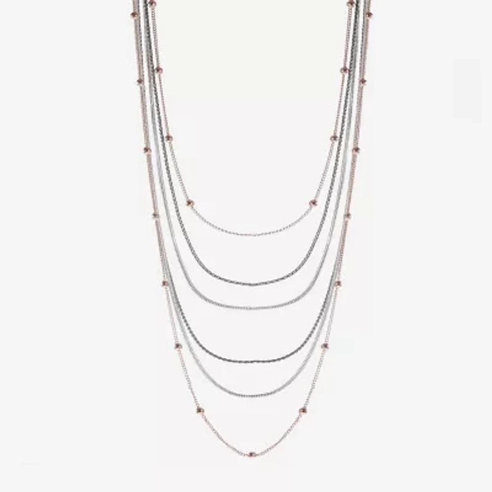 Liz Claiborne Layered Womens 17 Inch Strand Necklace