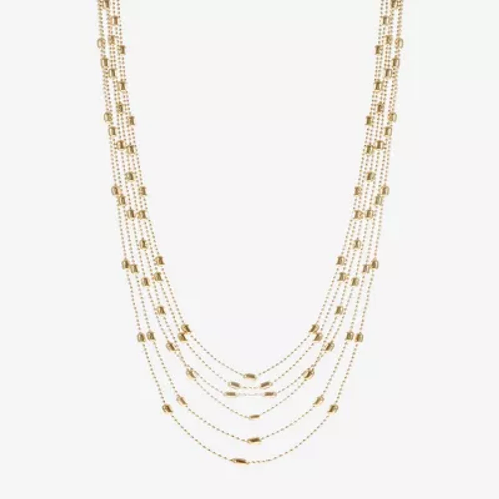 Liz Claiborne Layered Womens 18 Inch Strand Necklace