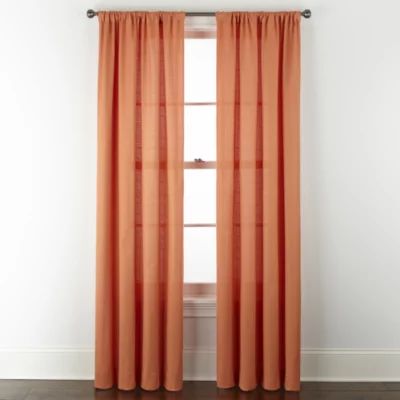Home Expressions Stockholm Solid Rod Pocket Light-Filtering Single Curtain Panel