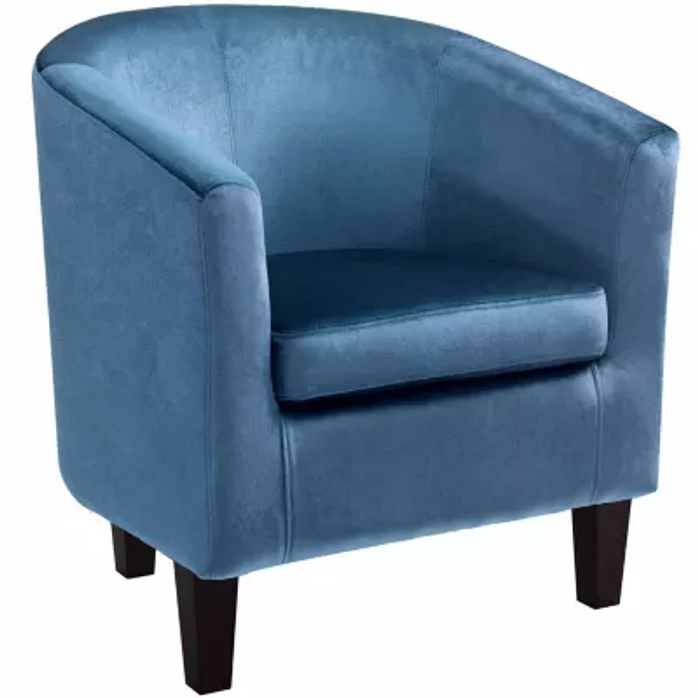 Corliving Antonio Velvet Barrel Chair