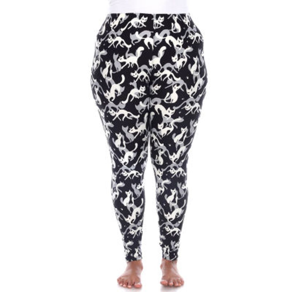 White Mark Womens Mid Rise 28" Plus Full Length Leggings