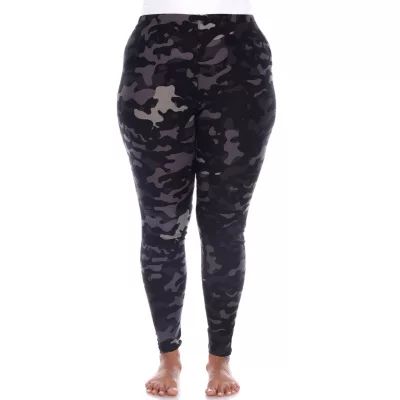 White Mark Womens Mid Rise 28" Plus Full Length Leggings