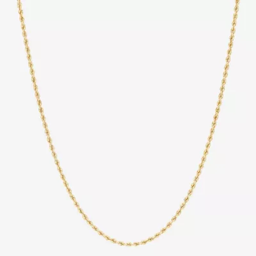 Womens 14K Gold 18 Inch Rope Chain Necklace