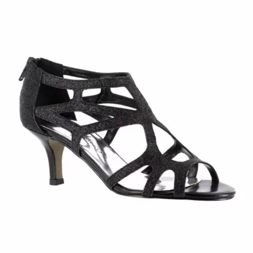 Easy Street Flattery Womens Round Open Toe Stiletto Heel Pumps