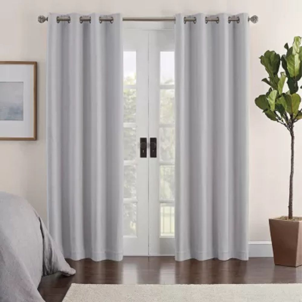 Eclipse Ambiance Chevron Draft Stopper Grommet Top Energy Saving 100% Blackout Single Curtain Panel