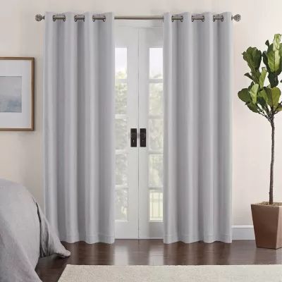 Eclipse Ambiance Chevron Draft Stopper Grommet Top Energy Saving 100% Blackout Single Curtain Panel