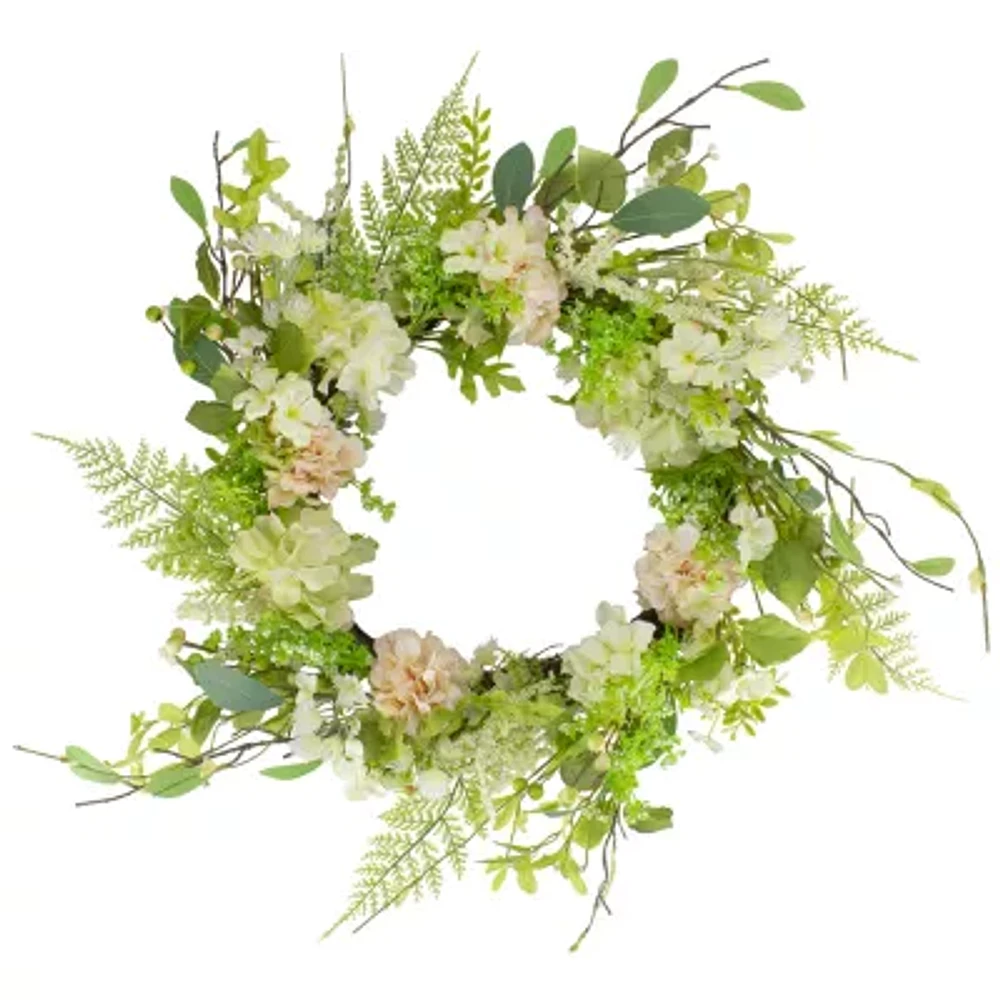 Northlight 28in Spring Floral Berry Wreath