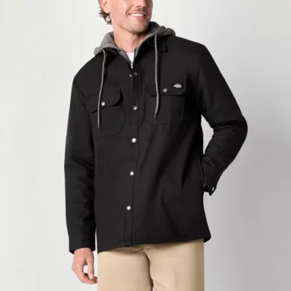 Dickies Duck Mens Water Resistant Hooded Lightweight Shirt Jacket