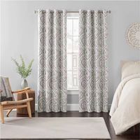 Eclipse Ambiance Ikat Draft Stopper Grommet Top Energy Saving 100% Blackout Single Curtain Panel