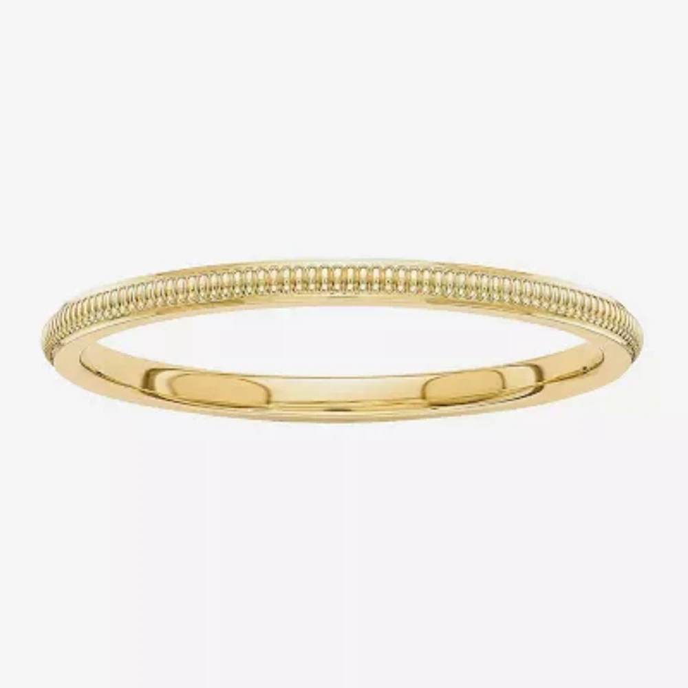 Womens 2MM 14K Gold Wedding Band