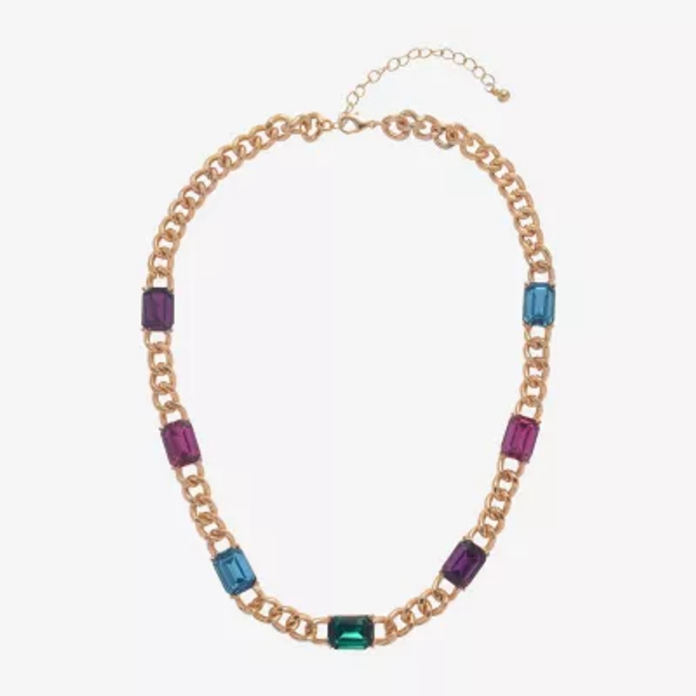 Mixit Gold Tone Womens 18 Inch Statement Necklace