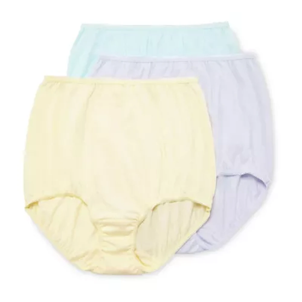 Underscore Cotton Womens 3 Pack Brief Panty 306448