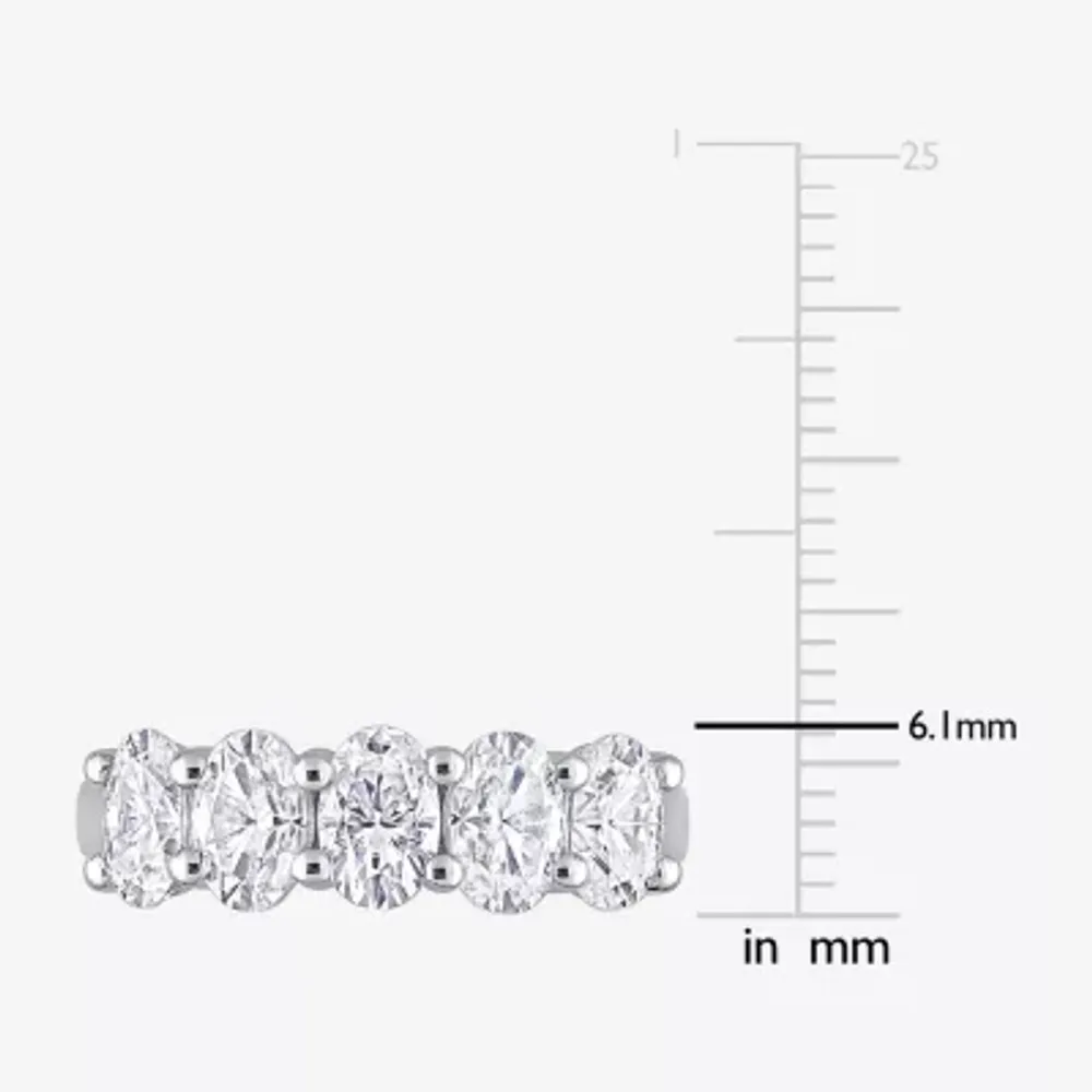 Womens 2MM 2 1/2 CT. T.W. Lab Created White Moissanite 10K Gold Eternity Band