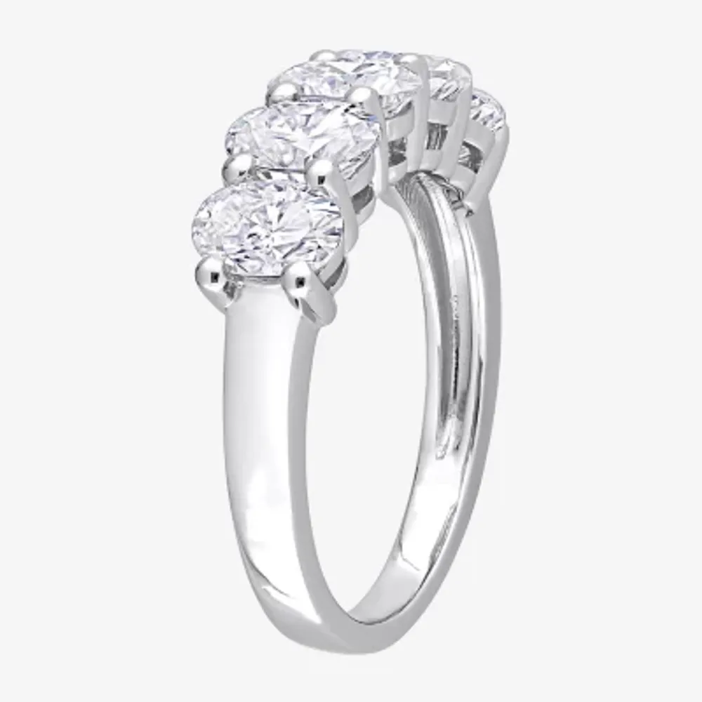 Womens 2MM 2 1/2 CT. T.W. Lab Created White Moissanite 10K Gold Eternity Band