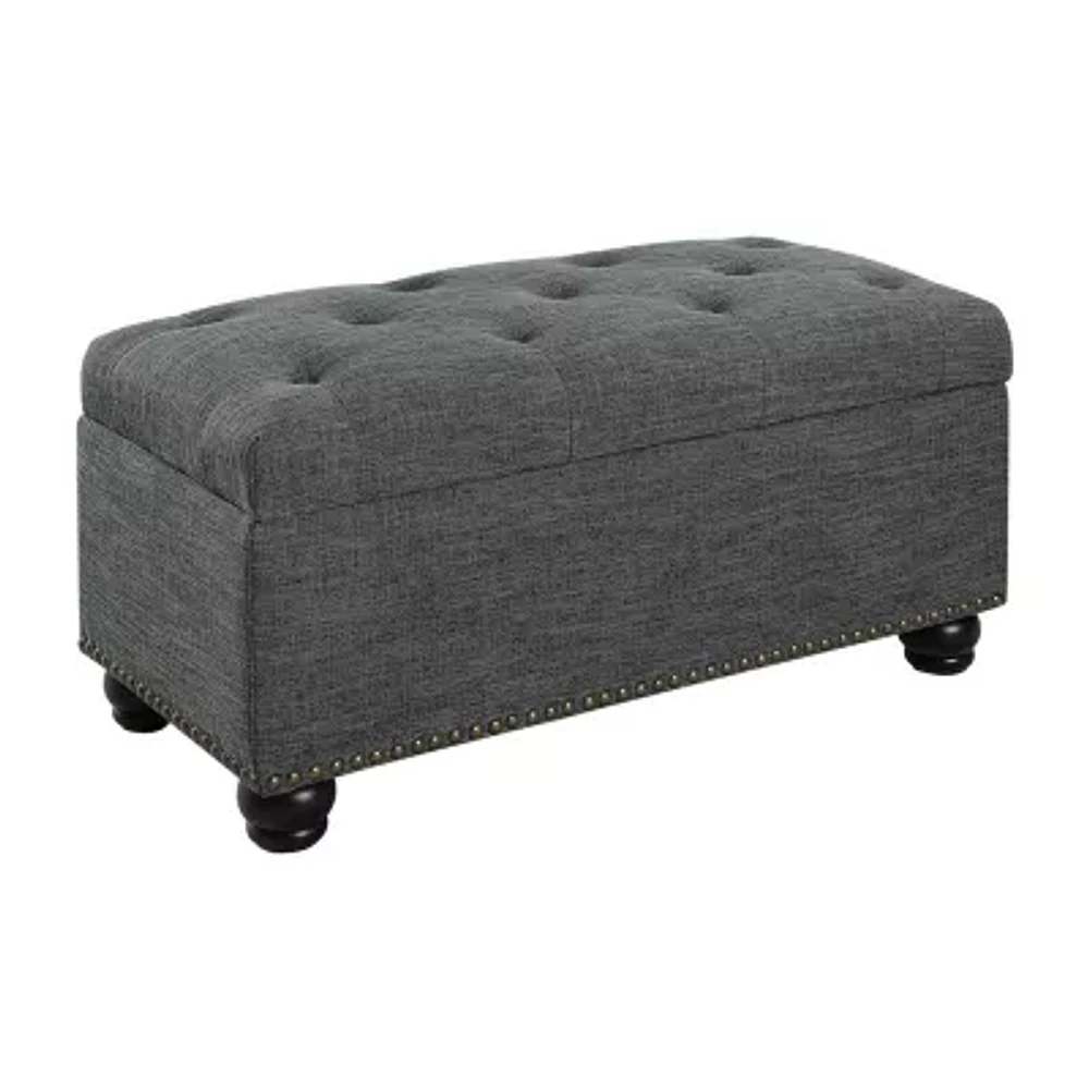 7th Avenue Cushioned Storage Tufted Ottoman