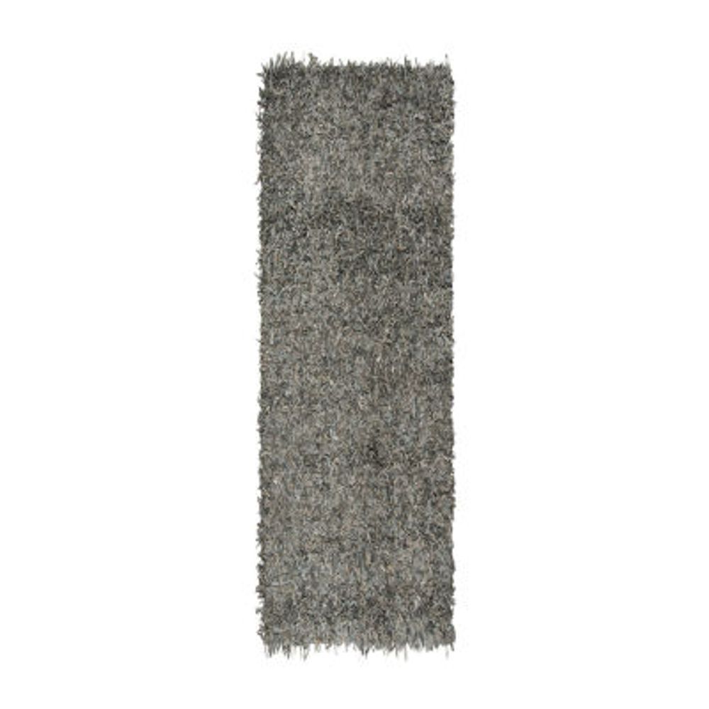 Safavieh Leather Shag Collection Akilah Solid Runner Rug