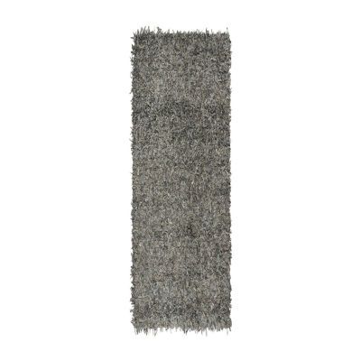 Safavieh Leather Shag Collection Akilah Solid Runner Rug