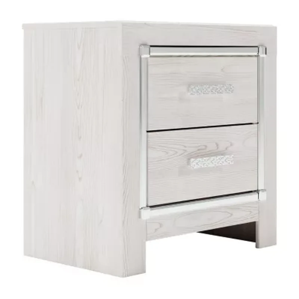 Signature Design by Ashley Altyra 2-Drawer Nightstand in White
