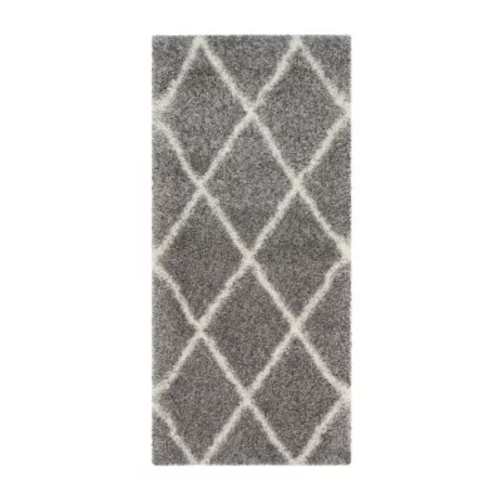 Safavieh Montreal Shag Collection Doriane Geometric Runner Rug