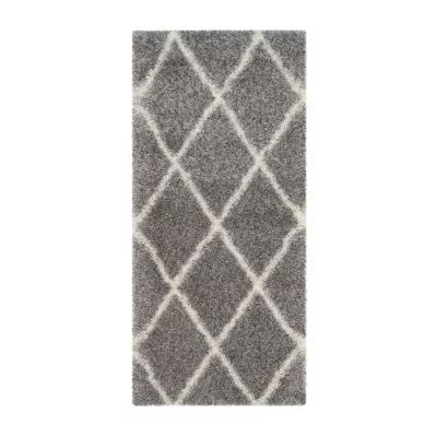 Safavieh Montreal Shag Collection Doriane Geometric Runner Rug