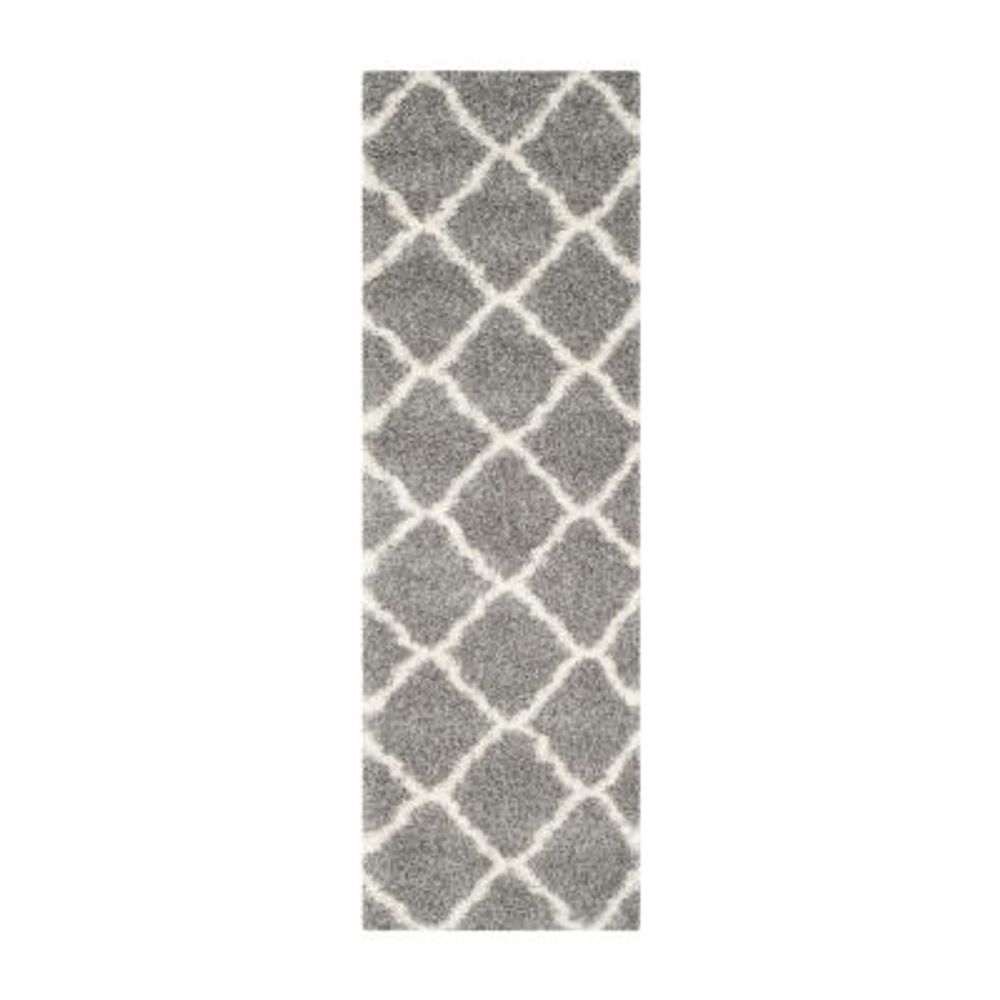 Safavieh Montreal Shag Collection Grover Geometric Runner Rug